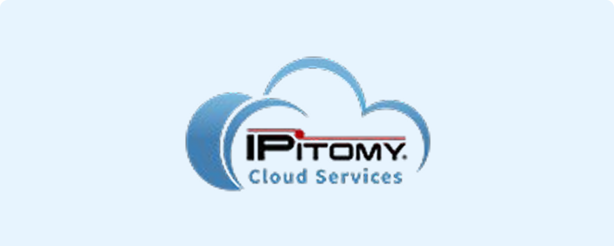 Cloud services logo with blue cloud design