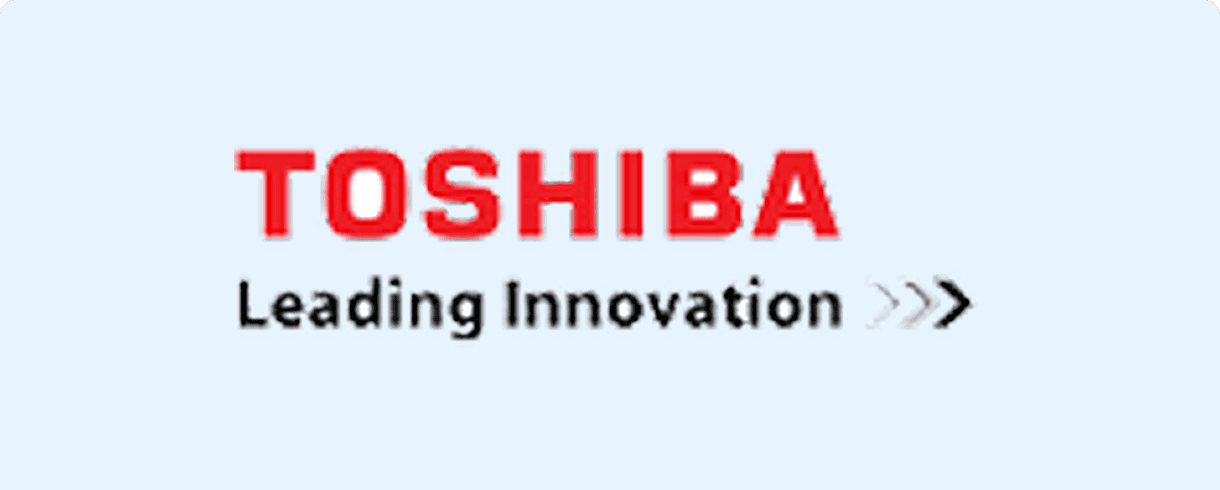 Toshiba logo with slogan
