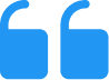 Blue quotation marks on black background